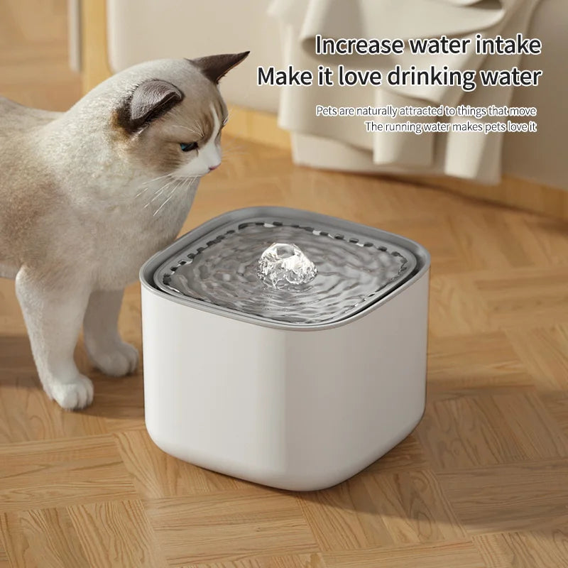 3L Automatic Cat Water Fountain with Recirculation and Filtration System - Large Capacity USB Electric Silent Water Dispenser for Cats