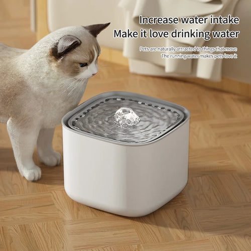 3L Automatic Cat Water Fountain with Recirculation and Filtration System - Large Capacity USB Electric Silent Water Dispenser for Cats