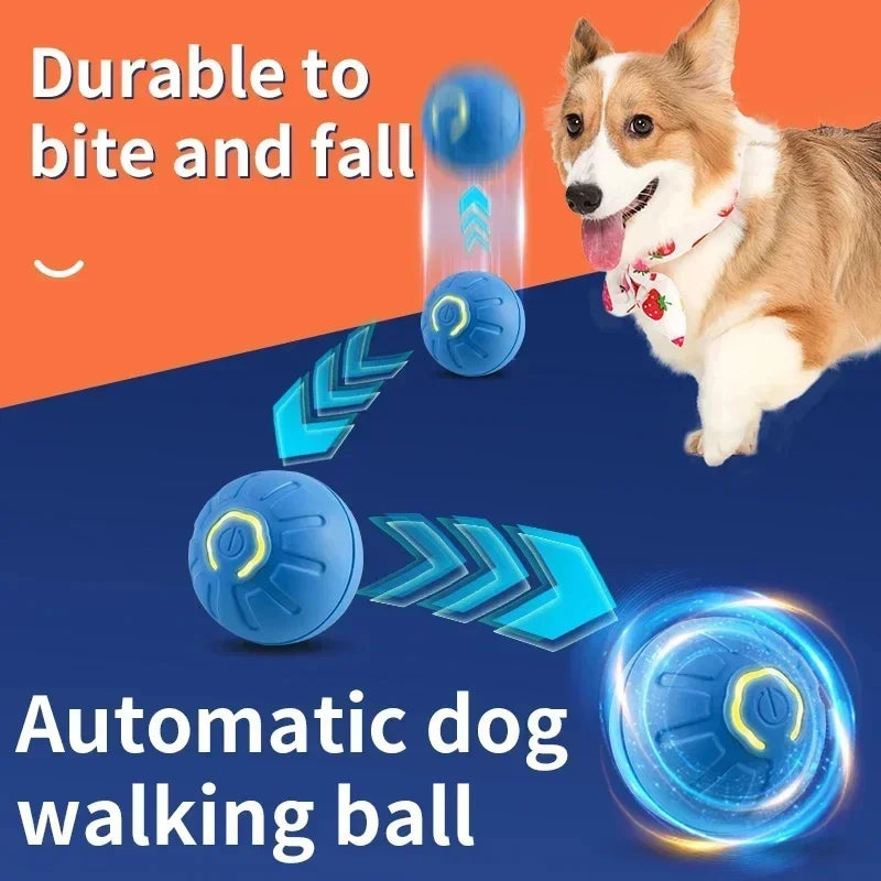 USB-Powered Interactive Moving Ball for Dogs and Cats - Electronic Pet Toy for Home and Pool Use