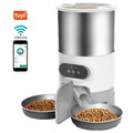 Smart App-Controlled Cat Feeder - Stainless Steel Automatic Double Meal Dispenser for Cats and Dogs