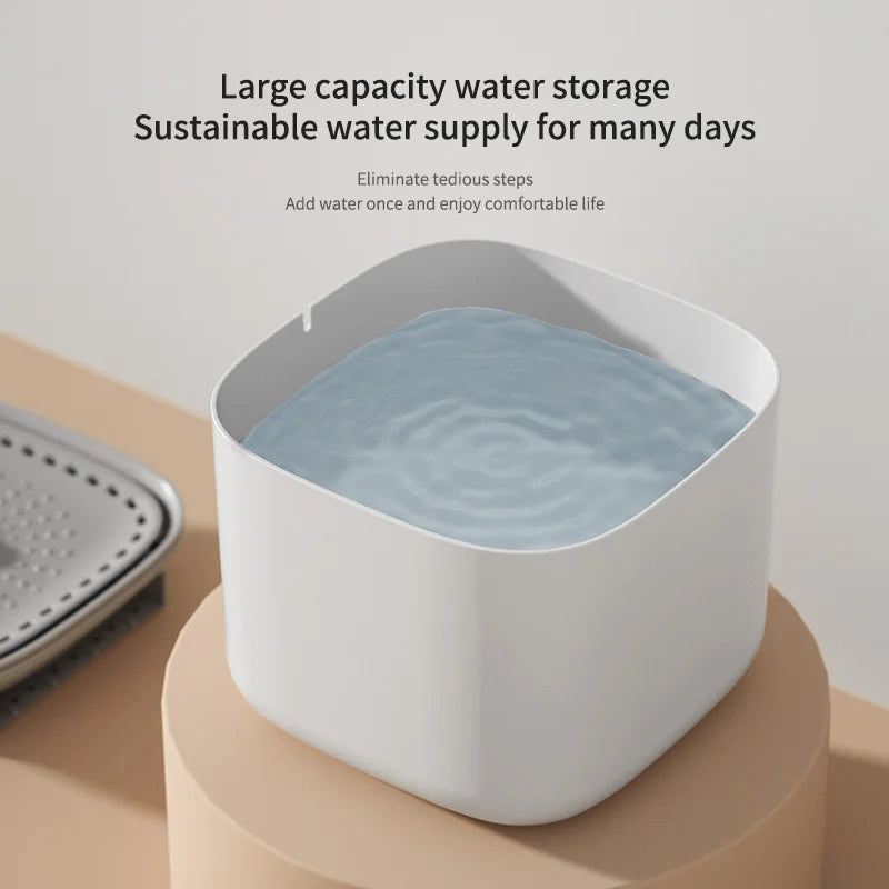 3L Automatic Cat Water Fountain with Recirculation and Filtration System - Large Capacity USB Electric Silent Water Dispenser for Cats