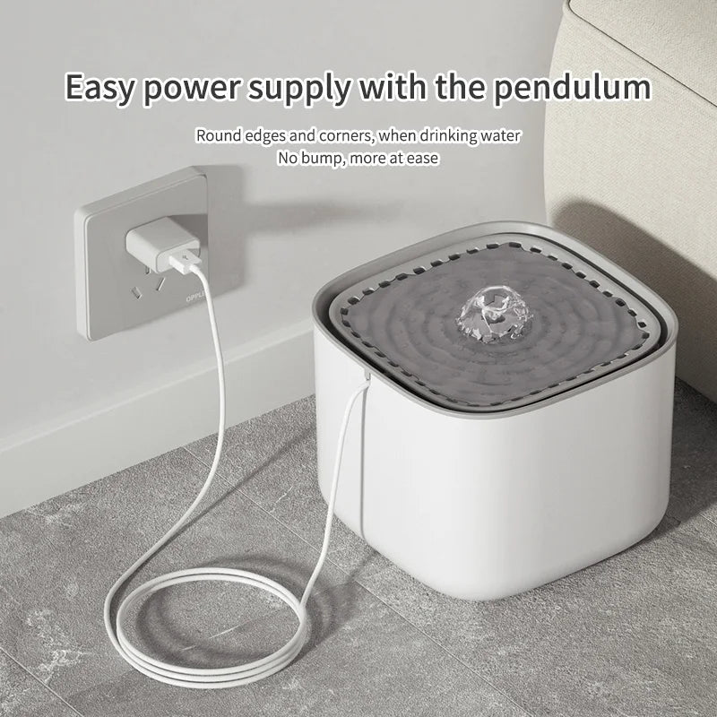 3L Automatic Cat Water Fountain with Recirculation and Filtration System - Large Capacity USB Electric Silent Water Dispenser for Cats