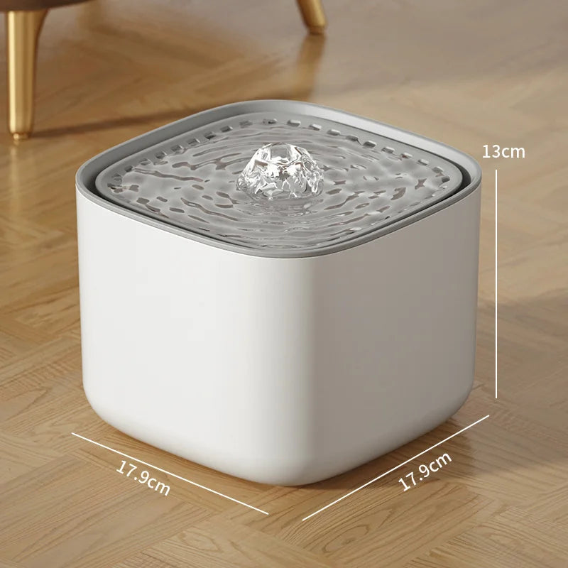 3L Automatic Cat Water Fountain with Recirculation and Filtration System - Large Capacity USB Electric Silent Water Dispenser for Cats